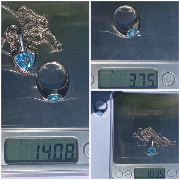 925 Aquamarine💠 Ring & Necklace set✨ - Picture 16 of 17